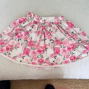 SweetHoney Pink Rose Print Circle Skirt